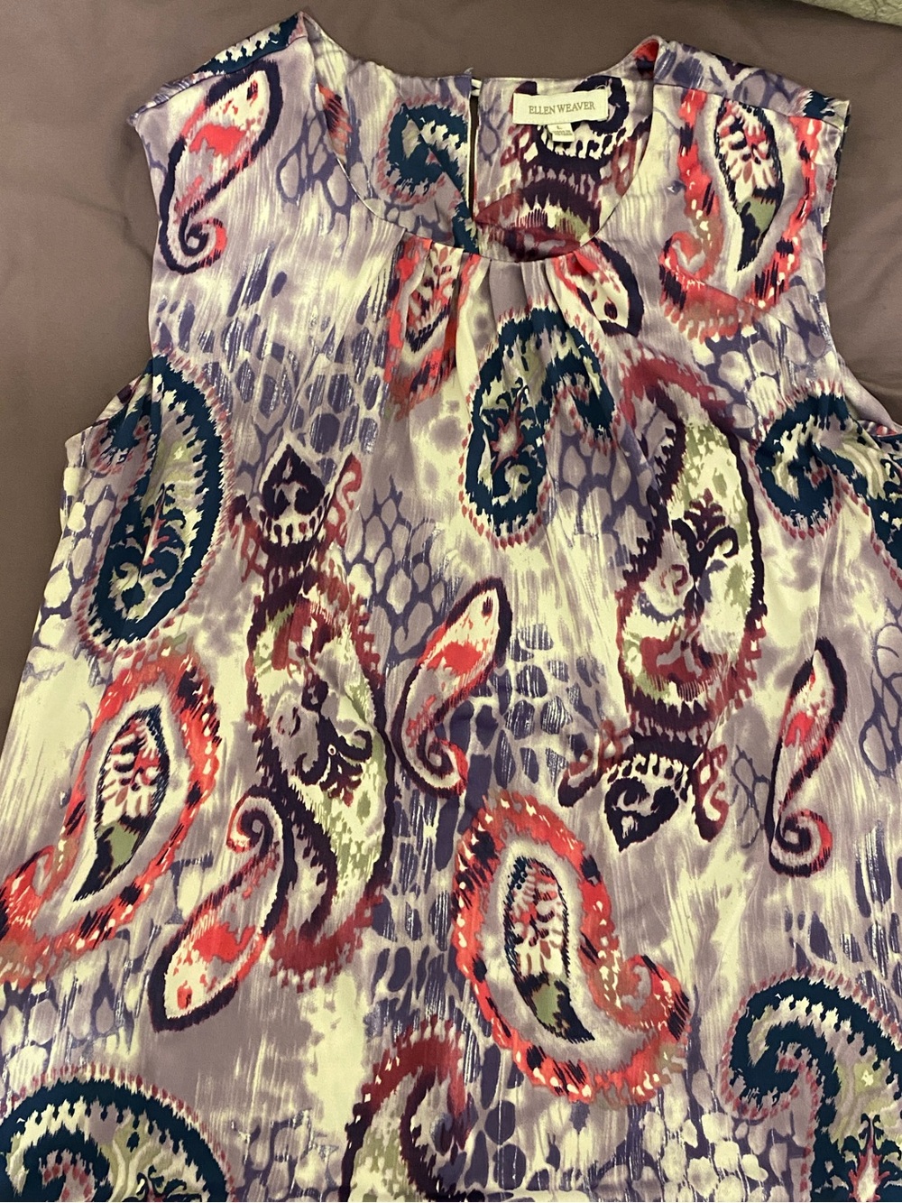Ellen Weaver’s Lavender Paisley Sleeveless Camisole